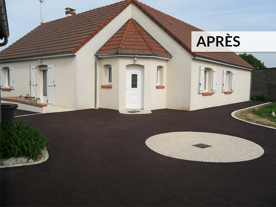 Aménagement d'une allée en enrobé à Châteauroux - Paysagiste Lantana Paysage Gaujard Rome Châteauroux