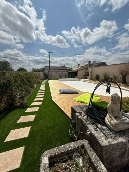 Jardin après